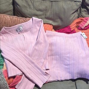 Women's Pink Sweater Set